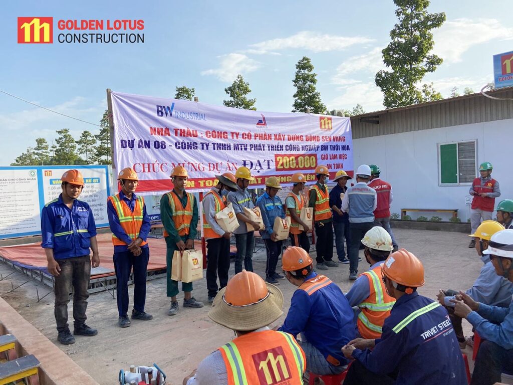 Dự án 08 BW Thới Hòa đạt 200.000 giờ làm việc an toàn